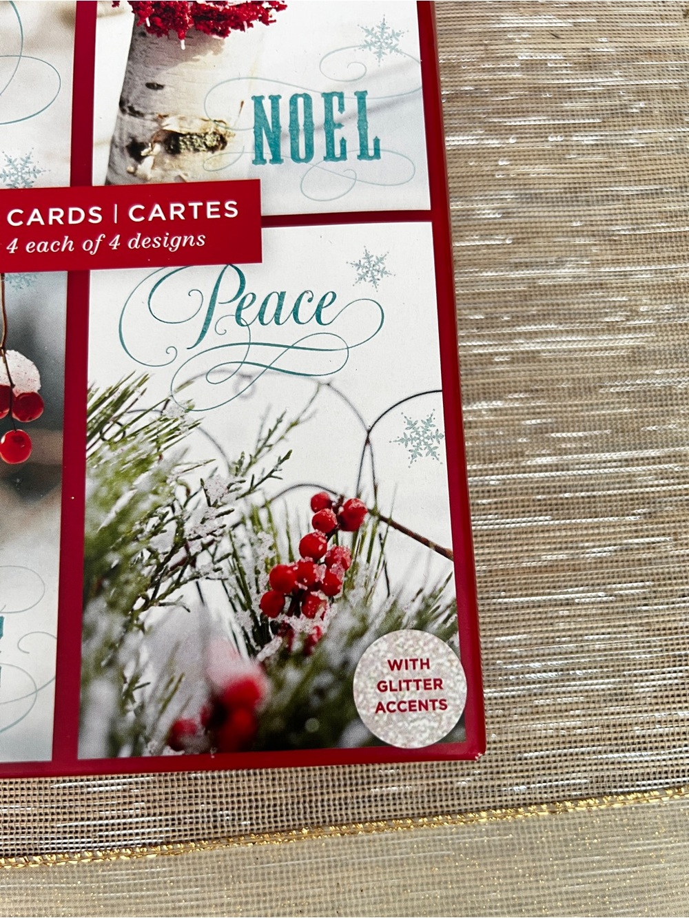 Lot of 3 Christmas Holiday Card Box 16 Count in Each Box Noel Joy Peace Hope - Picture 6 of 9